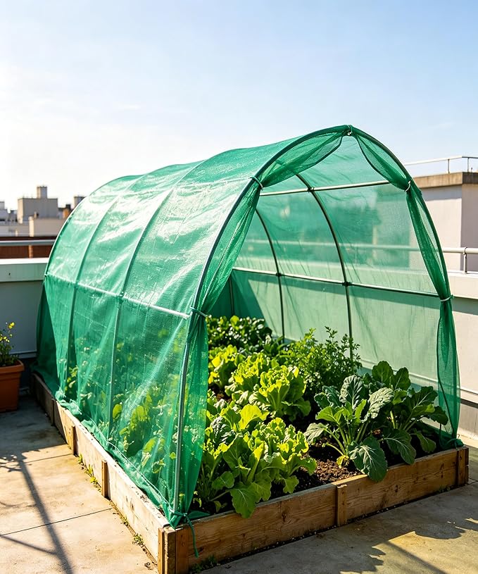 E.share 40% Green Sun Shade Cloth 12FT x 6FT, Breathable Shade Mesh for Garden Patio Greenhouse Plants Vegetables Flowers Raised Beds