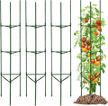 TCBWFY 4-Pack 63-Inch Adjustable Tomato Cages, Heavy-Duty Metal Plant Support Trellis for Garden and Pots, DIY Tomato Stakes, Height Adjustable 16 to 252 Inches