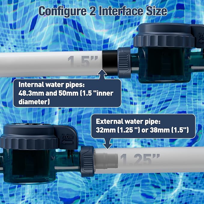 Smart Saltwater Pool Chlorinator System, Up to 12,000 Gallons Pool, Saltwater Chlorine Generator with Smart App, Salt Chlorine Generating System with Smart Digital Panel