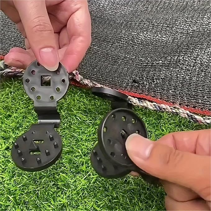 pureza 100pcs Heavy-Duty PP Shade Cloth Gripper Clips - Durable Fasteners for Greenhouse Netting and Tarp Attachment