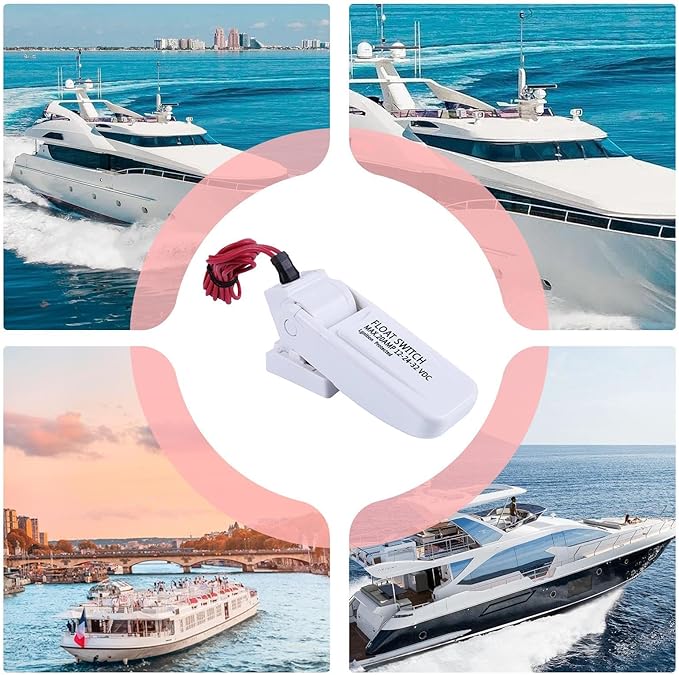 Float Control - Automatic Activation Bilge Pump Button, Waterproof 12V Pump Trigger | Marine Float Button Sensor, Reliable Bilge Pump for Water Quality Control and Boat Use