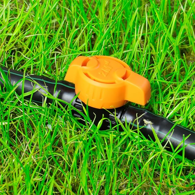 1/2 Inch Drip Irrigation Barbed Valve, 15 Pcs Barbed Switch Valves Drip Line Parts for 1/2" Drip Tubing (.570-.620" ID), 1/2 in. in-line Barbed Shut Off On Valve for Garden Irrigation System