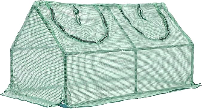 BPS 4x2x2 FT 3-in-1 Mini Greenhouse Kit, Small Greenhouse with Triple-Layer Window for All-Season Vegetable and Plant Growing