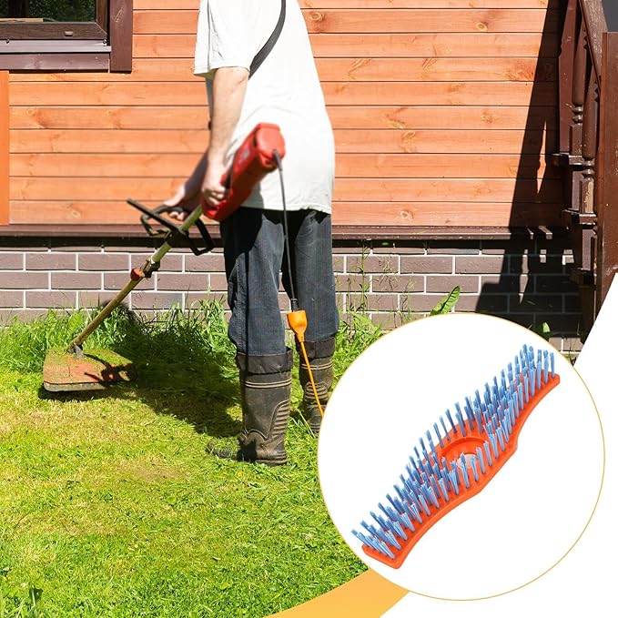 Gralara Lawn Mower Cleaning Brush Mower, Cleaning Tool Nylon Bristles Scrubber Tool for Floor Farm Home Driveway, Electric Lawn Mower, Style A