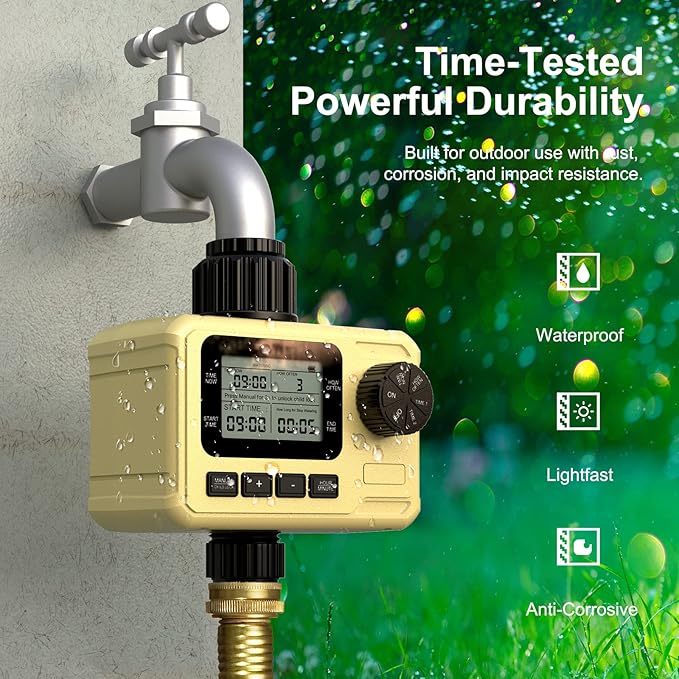 Water Timer for Garden Irrigation, Automatic Hose Timer for Outdoor Watering