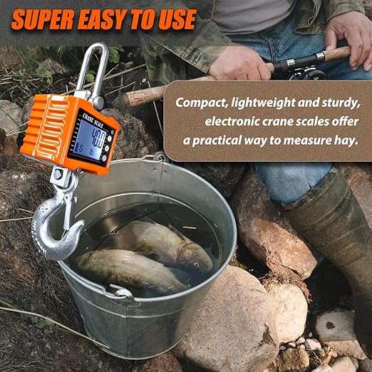 Hanging Scales Digital Weight, 2000LBS Crane Scale with Remote Control, High Precision Heavy Duty Industrial Scale with CE Certified for Farm, Deer, Hunting, Construction