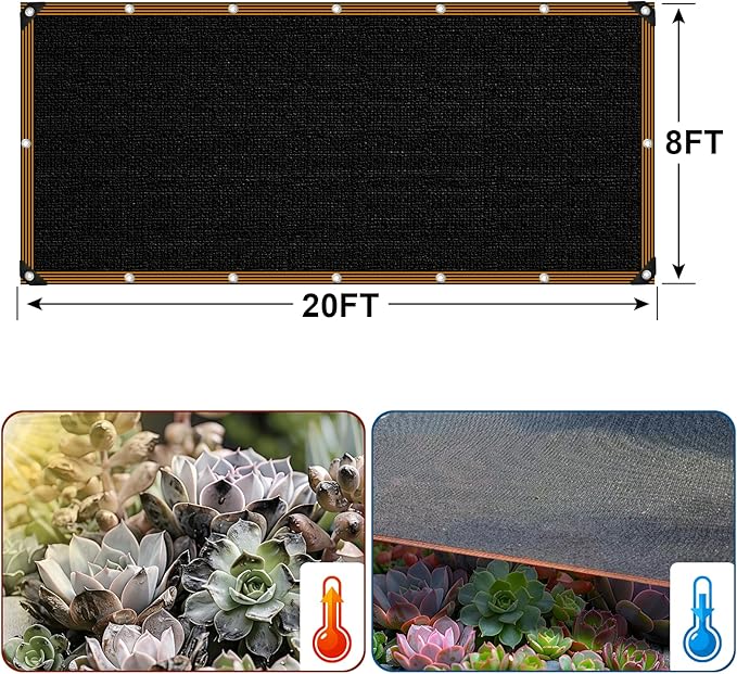 Shade Cloth - for Garden 90% Plant Shades Mesh Tarp with Grommets Outdoor Sun Shades Netting for Chicken Coop Greenhouse Vegetables Pergola Patio Cover