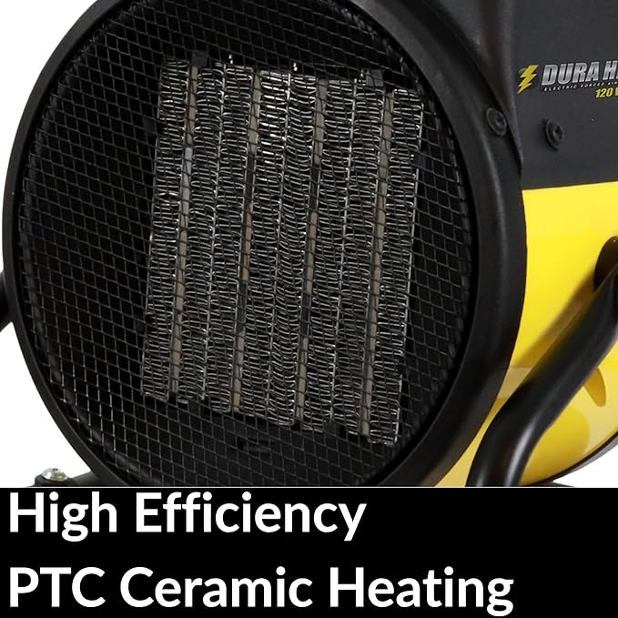 Dura Heat EUH1465 Electric Forced Air Heater with Pivoting Base 5,120 BTU, Yellow