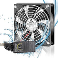 GDSTIME 120mm Waterproof Fan with Speed Controller, IP67 12V Computer Fan with AC Plug, 110V 120V 220V AC Powered Ventilation Exhaust Fans for Receiver Terrarium Biltong Box Grow Tent Cabinet Cooling