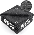 Cool Area 90% Sun Shade Cloth Mesh Tarp with Grommets for Plant Cover 10x12ft Patio Canopy Garden Pergola Greenhouse Car Barn Kennel Black
