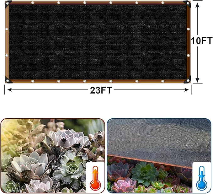 Shade Cloth - for Garden 90% Plant Shades Mesh Tarp with Grommets Outdoor Sun Shades Netting for Chicken Coop Greenhouse Vegetables Pergola Patio Cover