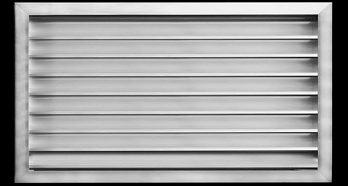 HVAC Premium 28"W x 18"H Aluminum Exterior Gable Louver Vent for Walls & Crawlspace - Weather-Resistant Air Grille with Screen Mesh - [Outer Dimensions 29.75"W x 19.75"H]