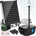 POPOSOAP 20W Solar Pond Filter with Fountain Pump, Solar Pond Pump and Filter Kit for Outdoor Pond Filter Box with Bio Media for Water Gardens, Ponds Up to 280 Gallons P3202