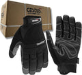 Cestus 6061, Black Work Gloves, Coarse Grit Palm (1,3,10,50 Pairs)