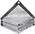 Cool Area 85% Aluminum Sun Shade Cloth 20x20FT Reflective Silver Tarp Fabric with Grommets for Greenhouse, Car, Garden, Patio, Kennel