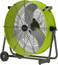 24 Inch Industrial Drum Fan 8800 CFM High Velocity Floor Fan for Garage, Warehouse & Workshop - 3-Speed Heavy Duty Metal Fan with 360° Tilt, Wheels & UL Safety Listed