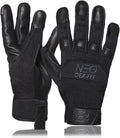 DEX FIT MG210P Mechanic Work Gloves, Waterproof Cowhide Leather Palm, Breathable Mesh Back, 3D Ergonomic Fit for Auto Repair, Construction, Gardening; Black/Black XL 1 Pair