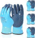 Waterproof Work Gloves for Men and Women, Hycool Thermal Insulated Freezer Rubber Coated Gloves,Super Grip L6201