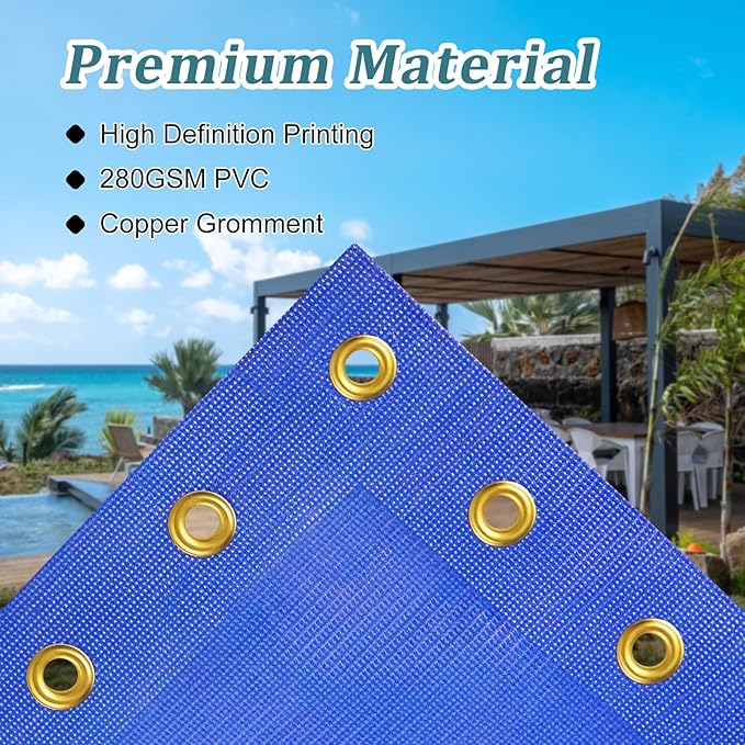Shade&Beyond Custom Design Patio & Gazebo Backdrop Screen, Full-Color Printed PVC Shade Cloth with UV Resistant, Sun Shade Cover for Outdoor, Garden, Backyard, Balcony