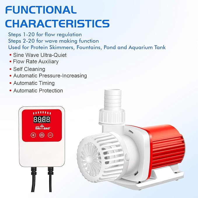 Intelligent ECO Amphibious Water Pump - Sine Wave Technology with Controller for Hydroponics & Aquariums, Old model