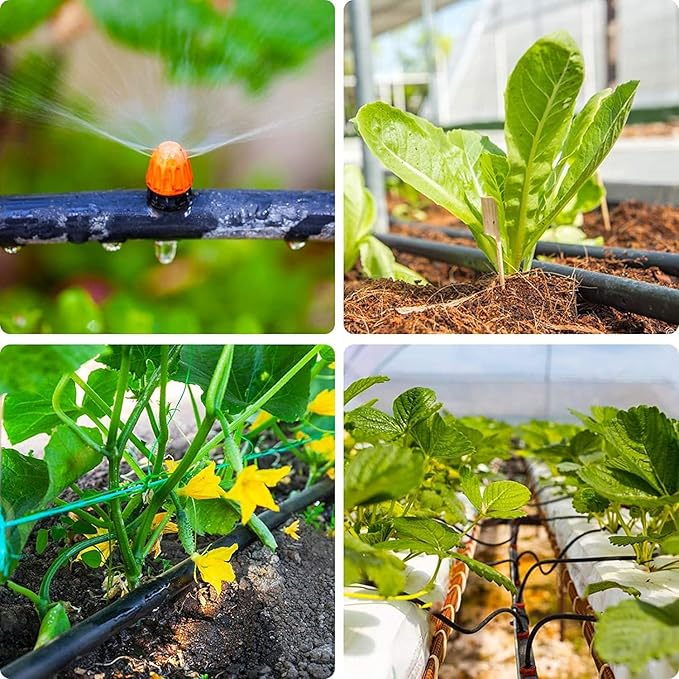 JAYEE 25 Pack Drip Irrigation Barbed Tee Fittings (17mm) for 1/2" Drip Hose(0.600”ID) ，Sprinkler Tubing Connector for Drip System