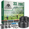 Drip Irrigation System for Garden, 2026-Upgraded Quick Connect Garden Watering Kit All-in-One with 1/2 inch 1/4 inch Irrigation Tubing for Garden, Lawn, Greenhouse, Raised Beds (233FT)