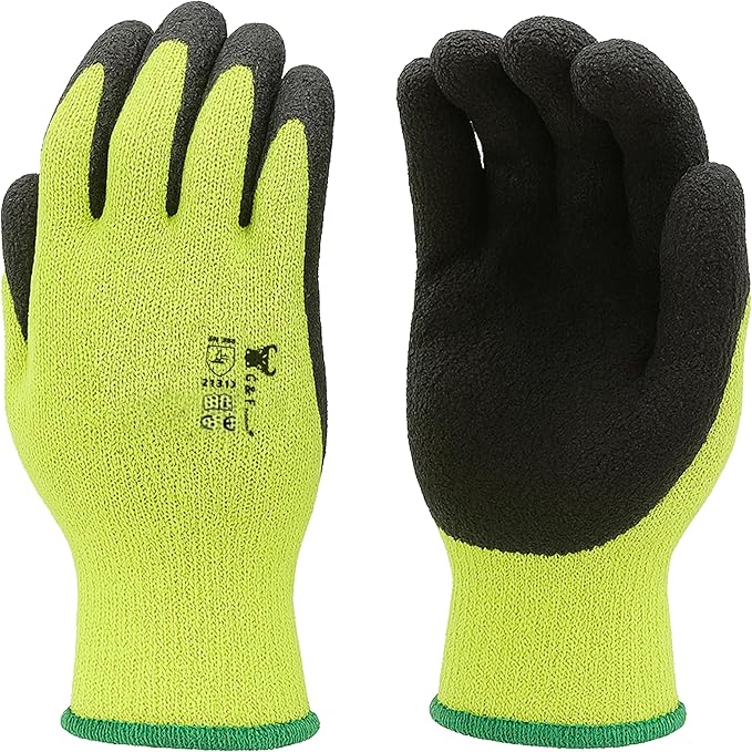 G & F Products Rubber Coated Work Gloves Dozen Pack, Double Layer for Construction, Gardening, Heavy Duty Use