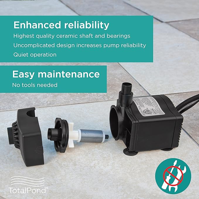 TotalPond 400 GPH Low Water Shut-Off Fountain Pump with Light