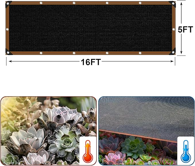 Shade Cloth - for Garden 90% Plant Shades Mesh Tarp with Grommets Outdoor Sun Shades Netting for Chicken Coop Greenhouse Vegetables Pergola Patio Cover