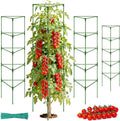 Halatool 72 Inch Tall Tomato Cages Heavy Duty, 4 Pack Metal Adjustable Plant Support Stakes for Pots, Large Trellis for Garden Climbing Vegetables Cucumbers Flowers Fruits