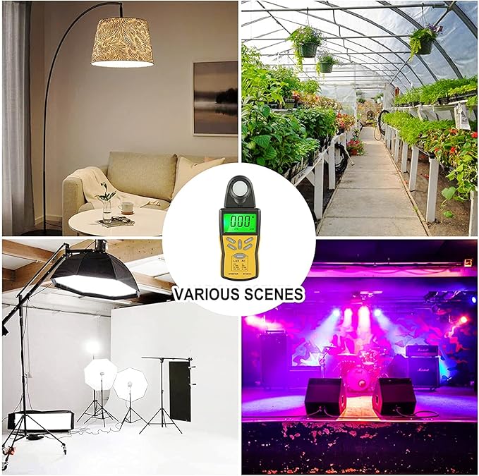 BTMETER Digital Illuminance Light Meter BT-881C,Lumen/FC Photometer,Luxmeter Sensor Measure 0.1~200000 Lux (0.01~20000FC) Lights,Bright Tester for Photography, Plant, Foot Candle