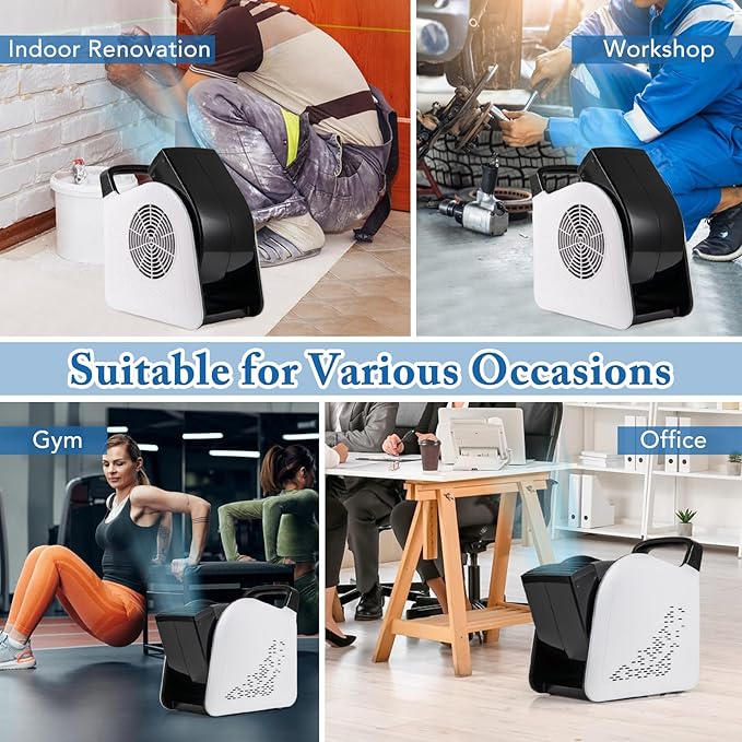 ARLIME High Velocity Blower Fan, Utility Air Mover w/ 3 Speeds & 185° Pivoting Head for Drying Cooling Ventilating, 130W 325CFM Portable Floor Fan w/2 AC Outlets for Home, Garage, Gym, Job Site