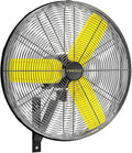 VINICAYA 24 Inch Industrial Wall Fan Oscillating, 7800 CFM Commercial Metal Wall Mount Fans with Poweful Motor, 3 Speed, Heavy Duty Indoor for Warehouse, Workshops, and Garage, UL Listed