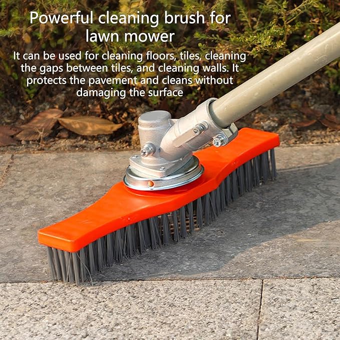 ordinarYone Heavy Duty Mower Brush Thick Nylon Bristles for Effective Removal of Stubborn Dirt Grass Tool