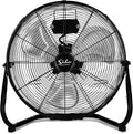 Simple Deluxe 20 Inch 3-Speed High Velocity Heavy Duty Metal Industrial Floor Fans Quiet for Home, Commercial, Residential, and Greenhouse Use, Outdoor/Indoor, Black, 2-Pack