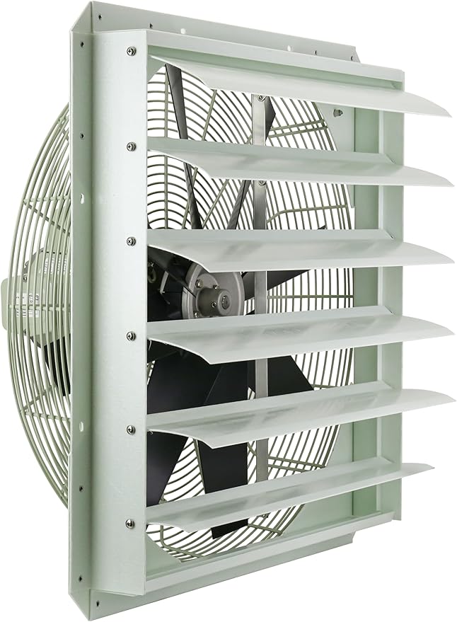 iLiving 24-Inch Corrosion Resistance Shutter Exhaust Fan, Single Speed