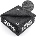 Cool Area 70% Sun Shade Cloth Mesh Tarp with Grommets for Plant Cover 6.5x20ft Patio Canopy Garden Pergola Greenhouse Car Barn Kennel Black