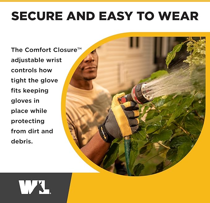 Wells Lamont Men's Leather Palm Work Gloves