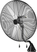 MEPTY 30" Wall Mount Fan, Heavy Duty Industrial Wall Fan, High Velocity Oscillating Fans with 3 Speeds for Patio, Shop, Greenhouse, Garage, Commercial, Household use