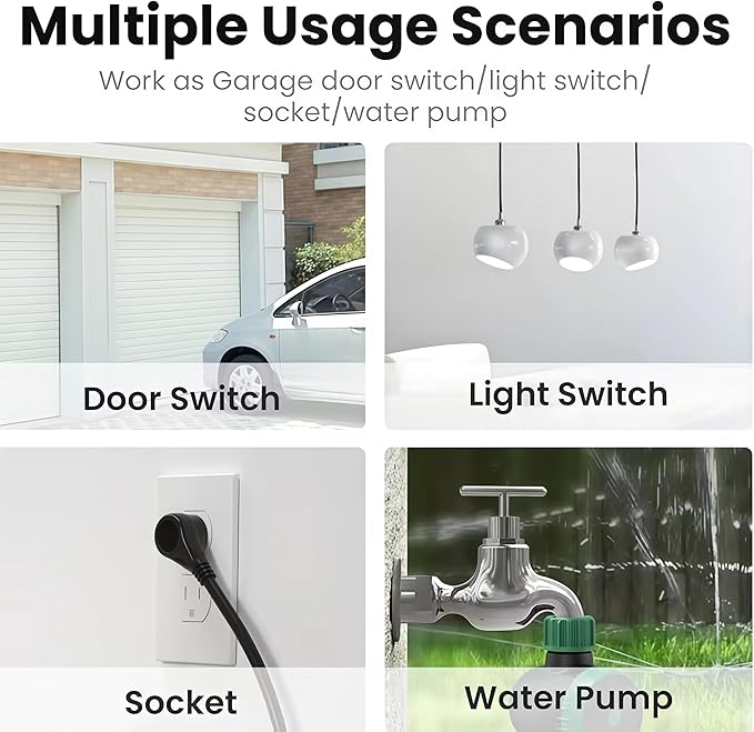 2 Channel Tuya Smart Life WiFi Momentary Inching Self-Locking Interlock Relay Switch Module,DC 7-32V Wireless Remote Control with RF Bluetooth, Compatible with Alexa Goolge Home (2CH)