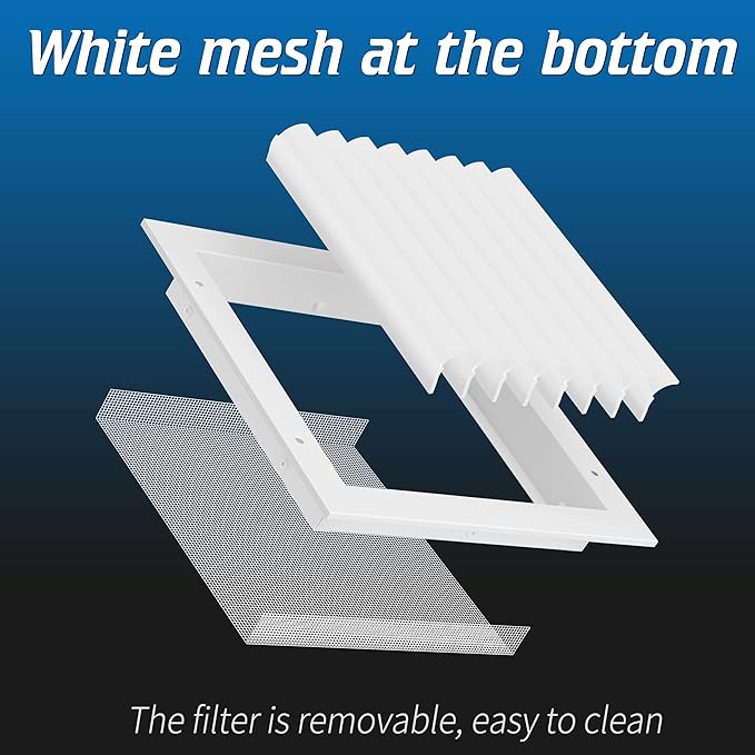 13.9"w X 13.9"h Shed Vent, Hon&Guan Aluminum Alloy Gable Vent, Door Vents For Interior Doors Dryer Vent Covers For Wall House[Outer Dimensions: 16"x 16"h].
