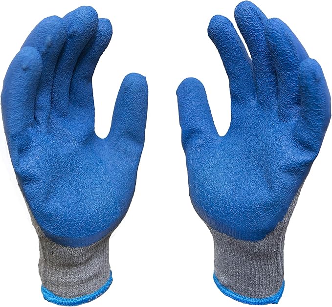 G & F Products Rubber Coated Work Gloves Dozen Pack, Double Layer for Construction, Gardening, Heavy Duty Use