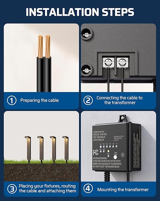 DEWENWILS 60W 120V AC to 12V DC Outdoor Low Voltage Transformer with Timer and Photocell Light Sensor, Weatherproof, Specially for LED Landscape Lighting, Spotlight, Pathway Light, ETL Listed