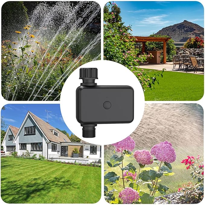 Smart Sprinkler Timer Hose Timer WiFi Irrigation Controller Auto Watering Weather Based Automatic Rain Delay for Outdoor Garden Yard Lawn
