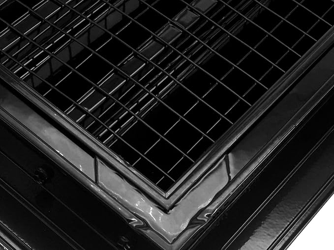 HVAC Premium 16"W x 8"H Aluminum Exterior Gable Louver Vent for Walls & Crawlspace - Weather-Resistant Air Grille with Screen Mesh - Black [Outer Dimensions 17.75"W x 9.75"H]