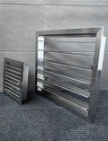 Manual Louvre V-ent Grille 304 Stainless Steel, Stainless Steel Wall Ven-t,Wall Mount Air Vent, Adjustable Blades for Ventilation(30x30cm-11.8x11.8in)