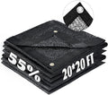 LOVE STORY 20x20FT 55% Black Shade Cloth Sun Shade Net with Grommets Sunblock Net Mesh Tarp for Garden,Plants Cover,Greenhouse and Patio