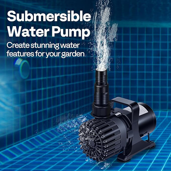 VIVOHOME 310W 5300GPH Submersible Water Pump with 180° Adjustable Water Outlet, 20ft High Lift for Waterfall Fountains Fish Tank Pond