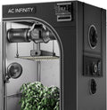AC Infinity AI Grow System 2x2, 1-Plant Kit w/Self-Learning AI Controller, Dynamic Airflow & LM301H LED Lighting Control, 2000D Mylar Tent w/Lab-Tested Reflectivity, Largest Zippered Window