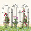 3 Pack Metal Plant Cage Support, 31.5" H Peony Support Tomato Cage Garden Rose Obelisk Trellis Supports Tower for Clematis Vine Jasmine Supports Outdoor Indoor